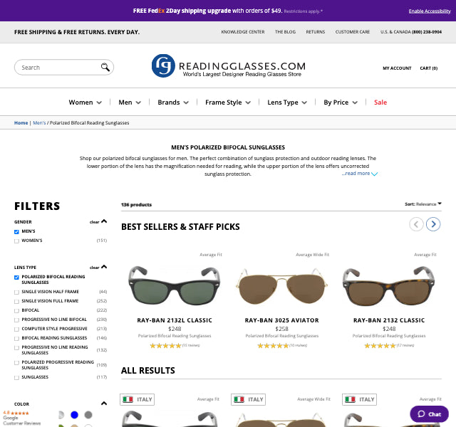 Men's Bifocal Sunglasses For Reading Outside With UV400 Lens - Sunglass Rage
