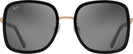 Rectangle Black Gold/Neutral Grey Lens Maui Jim Pua 865 View #2