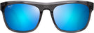 Rectangle Dark Translucent Grey w/Blue Hawaii Lens Maui Jim S-Turns 872 View #2