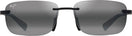 Rectangle Silver W/ Neutral Grey Blue Mirror Maui Jim Lanakila 624 View #2