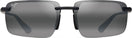 Rectangle Matte Black/Natural Grey Lenses Maui Jim Laulima 626 View #2