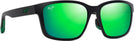 Rectangle Matte Black/Maui Green Maui Jim Lehiwa Asian Fit 648 View #1