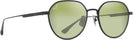 Round Matte Black/HT Green Lenses Maui Jim Kaulana Asian Fit 627 View #1