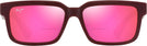 Rectangle Burgundy/maui Sunrise Lenses Maui Jim Hiapo Asian Fit 655 Bifocal Reading Sunglasses View #2