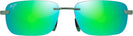 Rectangle Green Matte/Maui Green Mirror Maui Jim Lanakila 624 View #2