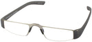 Rectangle Silver/Gunmetal Porsche 8801 Single Vision Half Frame View #1