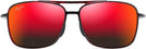 Rectangle Red And Black Tortoise/Hawaii Lava Lens Maui Jim Kaupo Gap 437 View #2