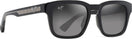 Square Black/Neutral Grey Lenses Maui Jim Maluhia 643 View #1