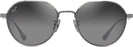 Round Dark Ruthenium/Neutral Grey Lenses Maui Jim Kaulana Asian Fit 627 View #2