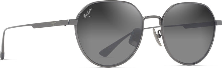 Round Dark Ruthenium/Neutral Grey Lenses Maui Jim Kaulana Asian Fit 627 View #1