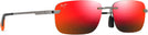 Rectangle Lt Ruthenium/ Hawaii Lava Lens Maui Jim Lanakila 624 View #1