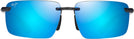 Rectangle Shiny Black/Blue Hawaii Mirror Maui Jim Laulima Asian Fit 656 View #2