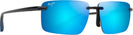 Rectangle Shiny Black/Blue Hawaii Mirror Maui Jim Laulima Asian Fit 656 View #1