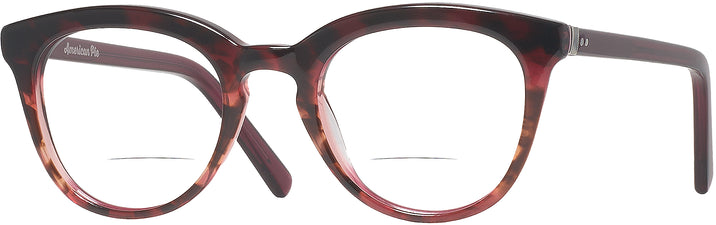 Oval Burgundy Tortoise Olympic Bifocal View #1