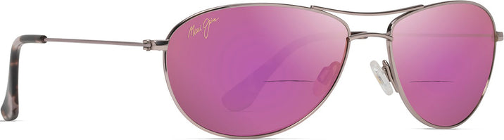 Aviator Gold/pink Mirror Lens Maui Jim Baby Beach 245 Bifocal Reading Sunglasses View #1