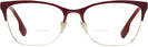 Cat Eye Light Gold/bordeaux Burberry 1362 Bifocal View #2