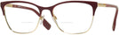 Cat Eye Light Gold/bordeaux Burberry 1362 Bifocal View #1