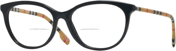 Oval Black Burberry 2389 Bifocal View #1