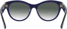 Round Blue Burberry 2404 w Gradient Bifocal Reading Sunglasses View #4