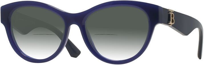 Round Blue Burberry 2404 w Gradient Bifocal Reading Sunglasses View #1