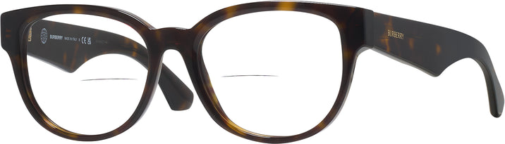 Round Dark Havana Burberry 2410 Bifocal View #1