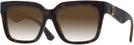 Square,Oversized Dark Havana Burberry 4419 w/ Gradient Progressive No-Line Reading Sunglasses View #1