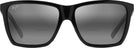 Rectangle Gloss Black/grey Lens Maui Jim Cruzem 864 Bifocal Reading Sunglasses View #2