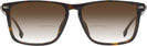 Square Dark Havana Hugo Boss 0931 w/ Gradient Bifocal Reading Sunglasses View #2