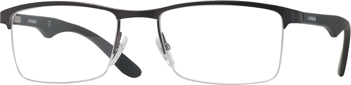 Rectangle Dark Ruthenium Black Carrera 6623 Single Vision Full Frame View #1