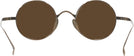 Round Bronze Lennon Progressive No-Line Reading Sunglasses View #4