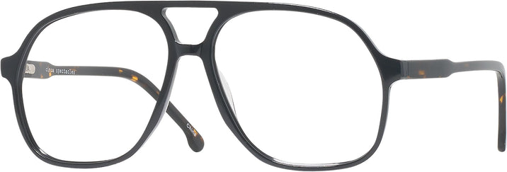 Aviator Black With Tortoise Temple Newport Progressive No-Lines View #1