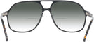 Aviator Black With Tortoise Temple Newport w/ Gradient Bifocal Reading Sunglasses View #4