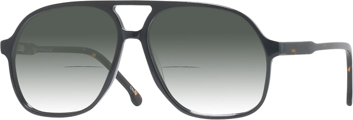 Aviator Black With Tortoise Temple Newport w/ Gradient Bifocal Reading Sunglasses View #1