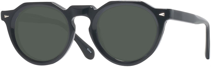 Round Black Truman Progressive No Line Reading Sunglasses View #1