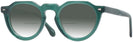 Round Transparent Green Truman w/ Gradient Bifocal Reading Sunglasses View #1