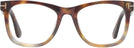 Square Coloured Havana Tom Ford 1099 Single Vision Full Frame View #2