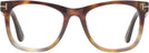 Square Coloured Havana Tom Ford 1099 Progressive No-Lines View #2