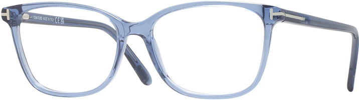 Rectangle Shiny Light Blue Tom Ford 5842 Computer Style Progressive View #1