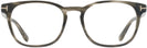 Square Grey Stripe Tom Ford 5868 Single Vision Full Frame View #2