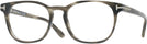 Square Grey Stripe Tom Ford 5868 Single Vision Full Frame View #1