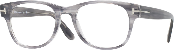 Square Grey Stripe Tom Ford 5898 Progressive No-Lines View #1