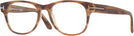 Square Light Brown Stripe Tom Ford 5898 Progressive No-Lines View #1