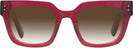 Square,Oversized Transparent Cranberry  Goo Goo Eyes 929 w/ Gradient Progressive Reading Sunglasses View #2