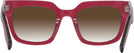 Square,Oversized Transparent Cranberry  Goo Goo Eyes 929 w/ Gradient Progressive Reading Sunglasses View #4