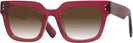 Square,Oversized Transparent Cranberry  Goo Goo Eyes 929 w/ Gradient Progressive Reading Sunglasses View #1