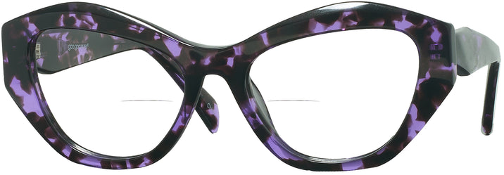 Cat Eye Purple Tortoise Goo Goo Eyes 933 Bifocal View #1