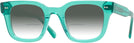 Square Transparent Teal Green Goo Goo Eyes 936 w/ Gradient Bifocal Reading Sunglasses View #1