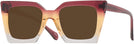 Square Burgundy/brown/clear Gradient Goo Goo Eyes 940 Progressive No-Line Reading Sunglasses View #1