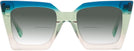 Square Blue/green/peach Gradient Goo Goo Eyes 940 w/ Gradient Bifocal Reading Sunglasses View #2