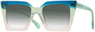 Square Blue/green/peach Gradient Goo Goo Eyes 940 w/ Gradient Bifocal Reading Sunglasses View #1